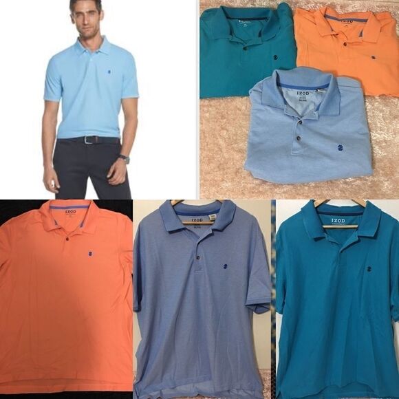 BUNDLE OF 3 Tops  IZOD Soft breathable polo shirts - Picture 1 of 7